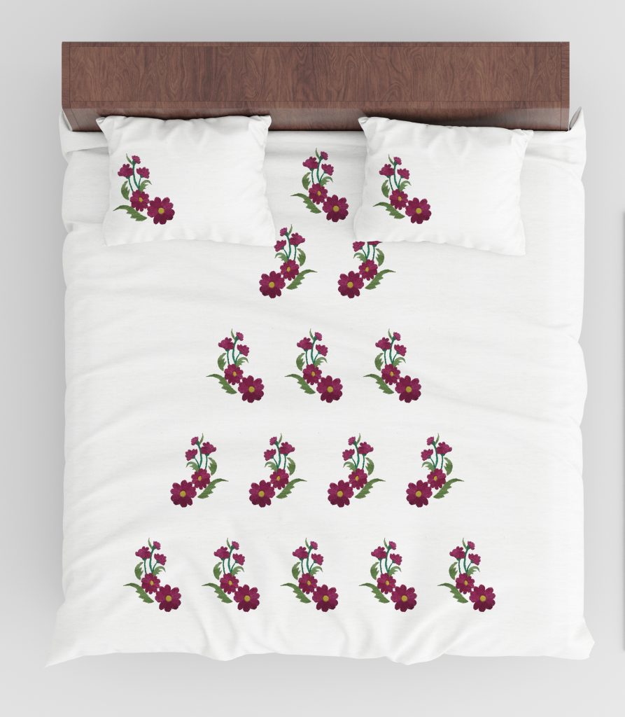 Magenta Flower motifs